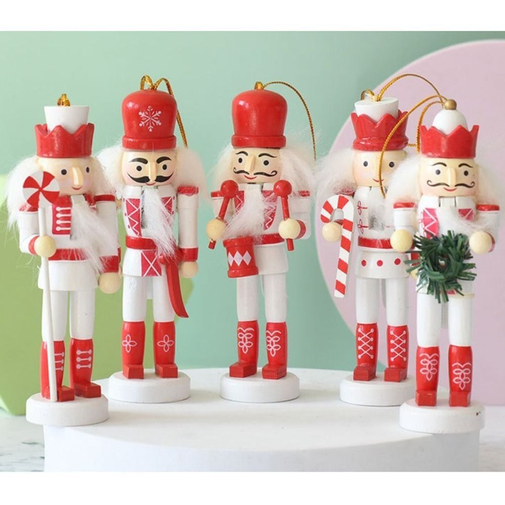 Nutcracker Figurine - 5 шт. Рождественские фигурки винтажных солдатиков-орехотрошек,