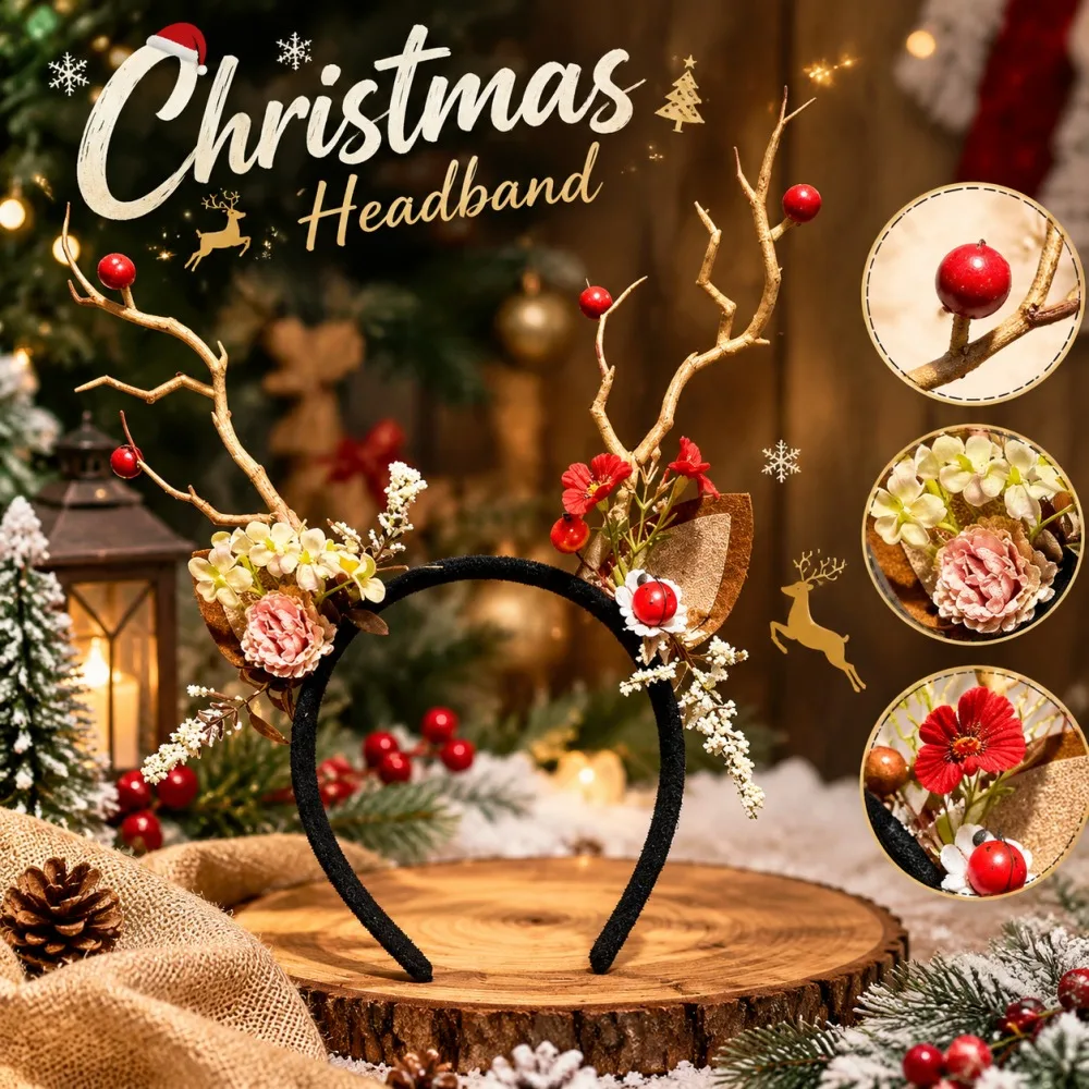 Рождественский ободок для воло – обзор и цена Reindeer Antlers Headband