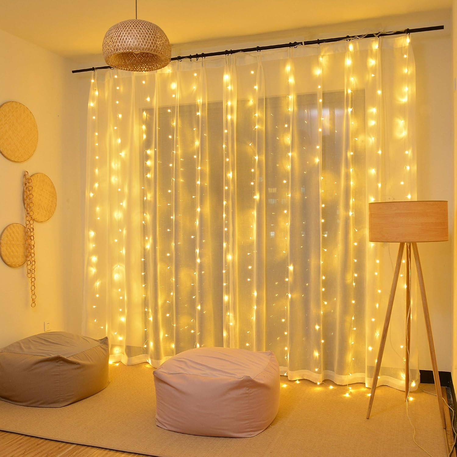 Светодиодная гирлянда-штора с  – обзор и цена Led Fairy String Lights